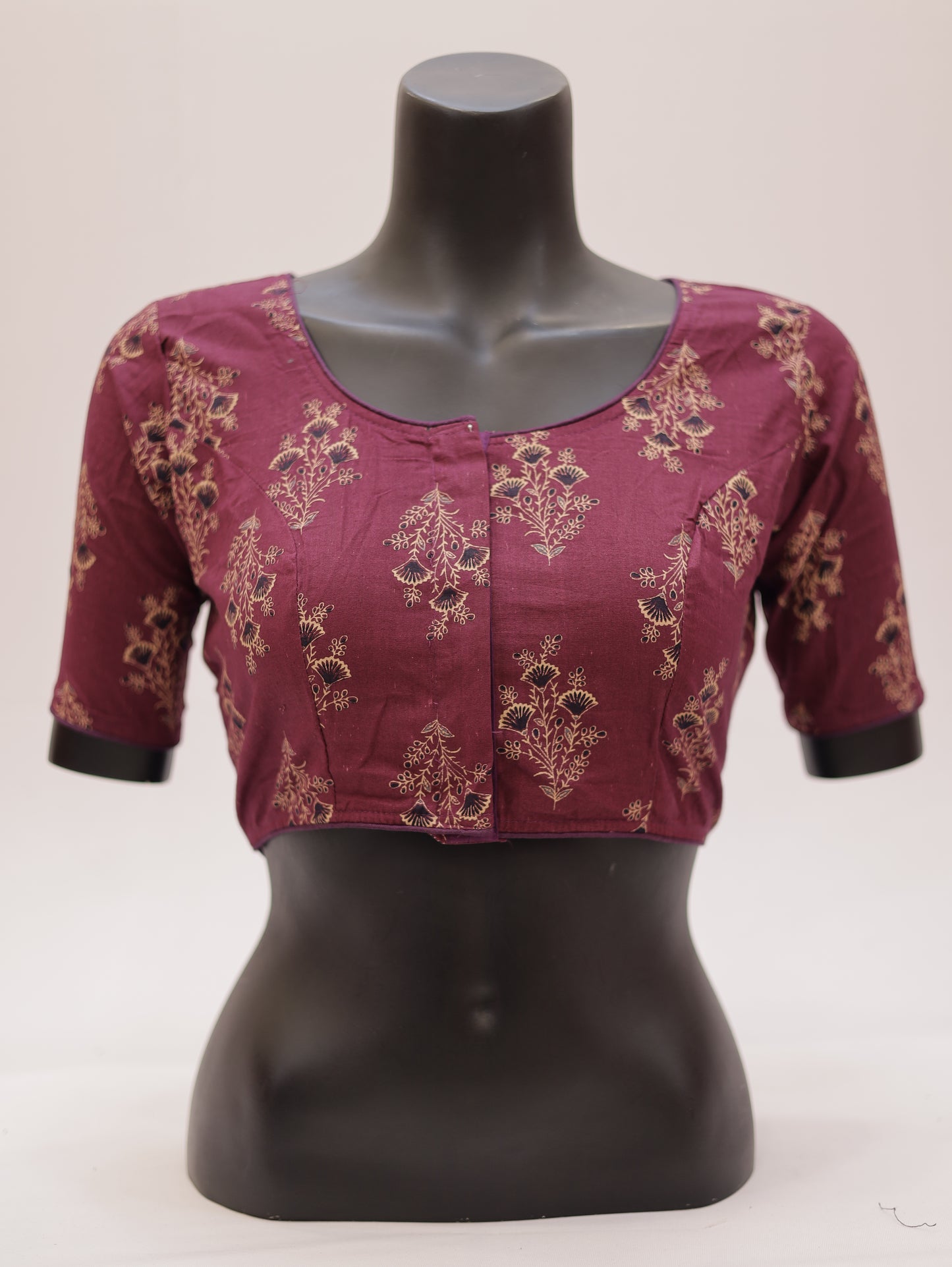 Ready to Wear Cotton Ajrak Printed Blouse -G307