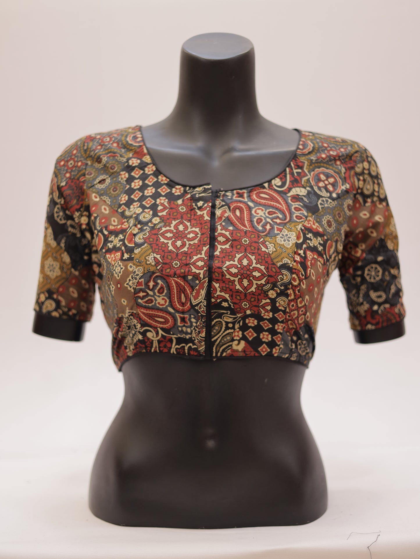 Ready to Wear Cotton Ajrak Printed Blouse -G307