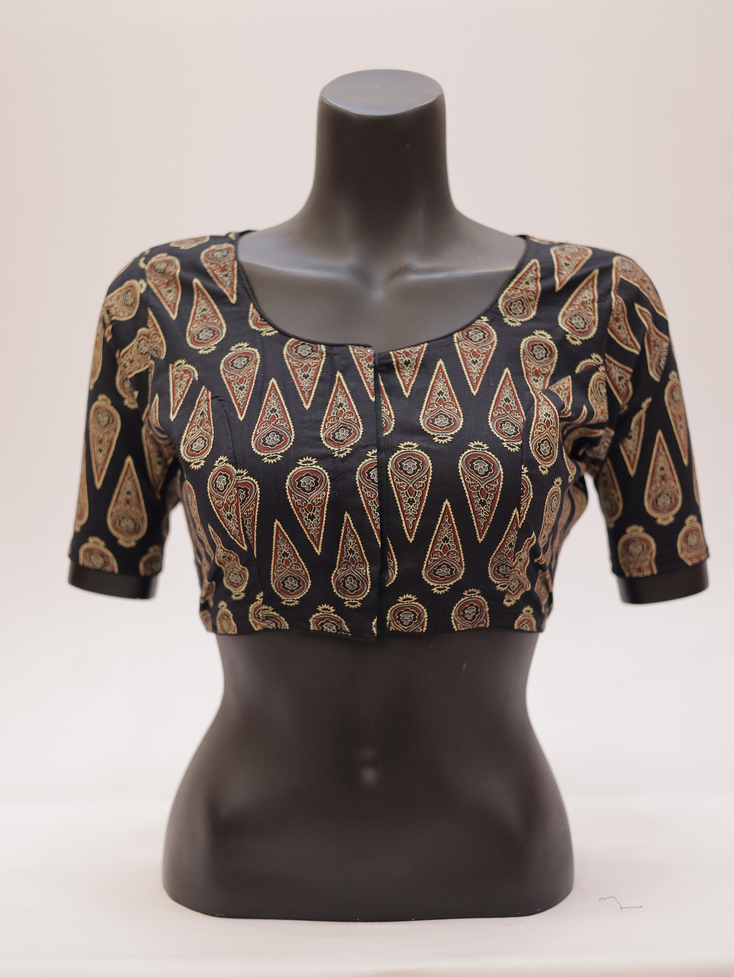Ready to Wear Cotton Ajrak Printed Blouse -G307