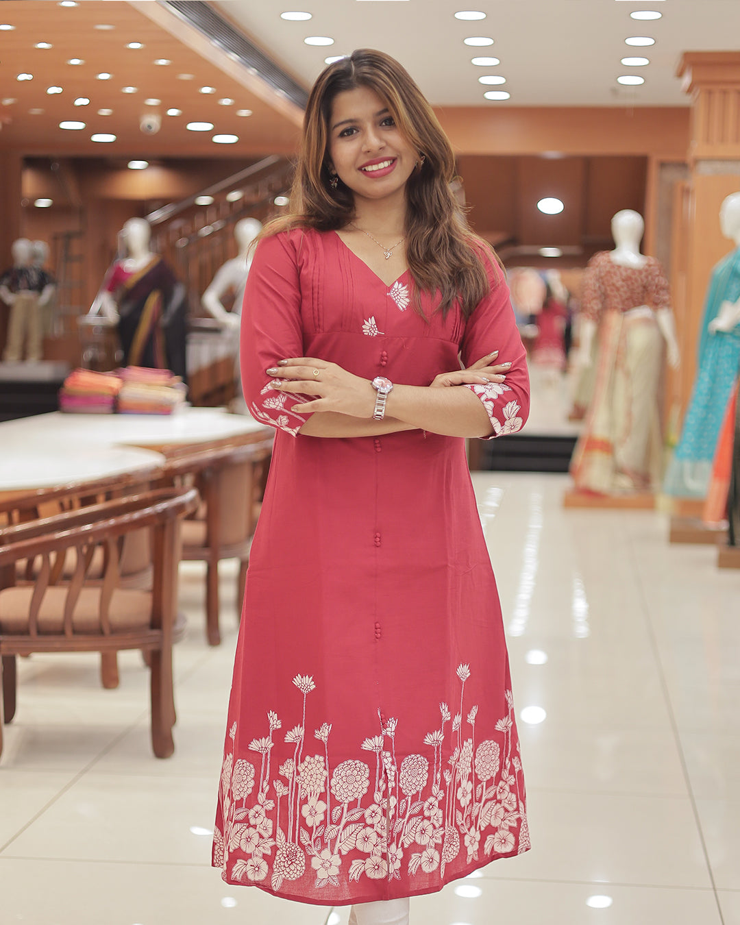 Women's A-line kurti -R216