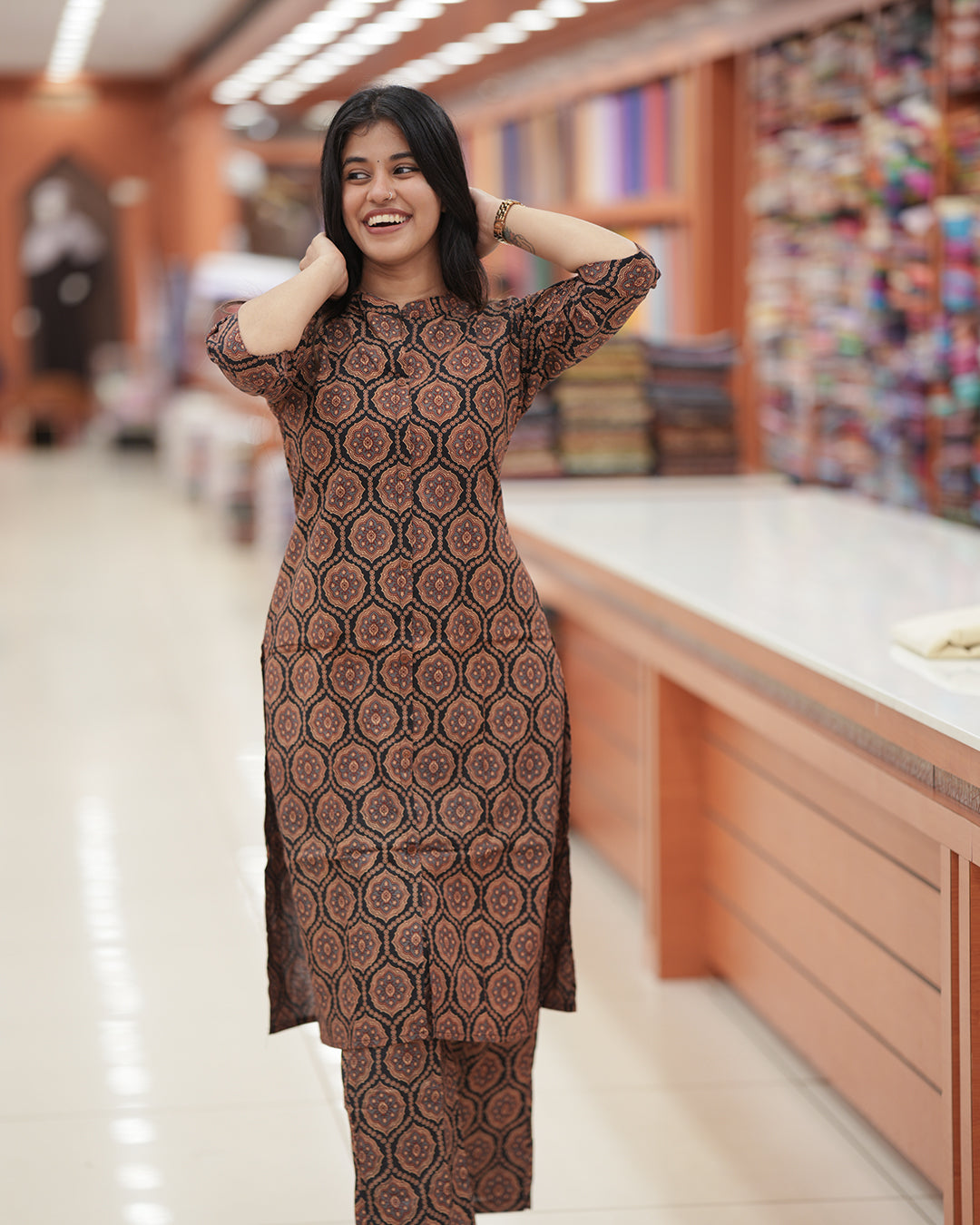 Women’s Ajrakh Printed Co-ord Set -R226