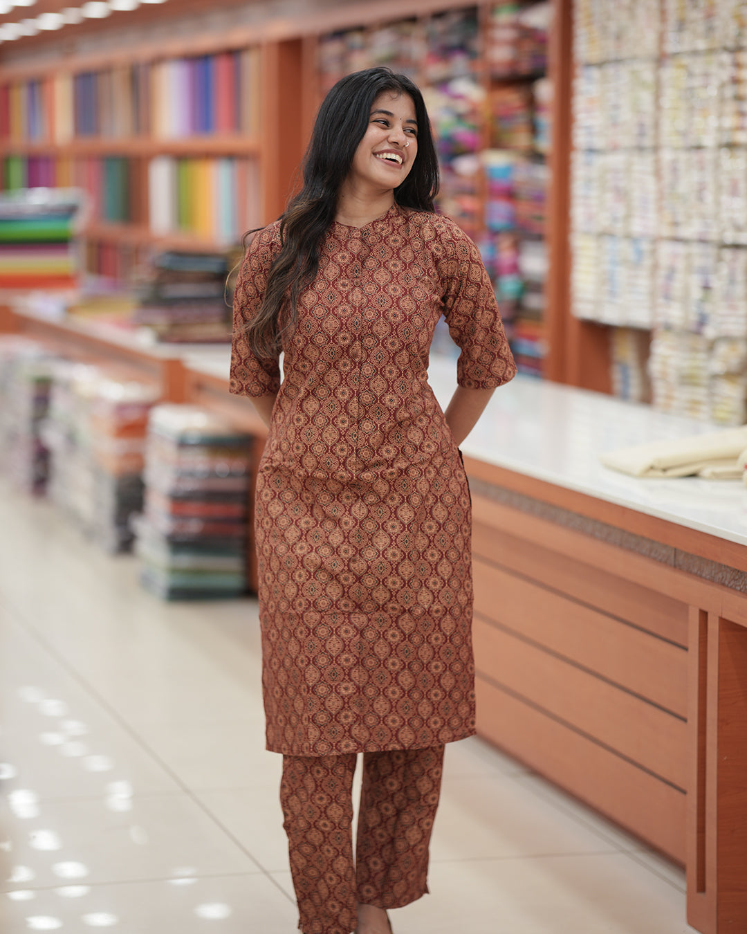 Women’s Ajrakh Printed Co-ord Set -R226