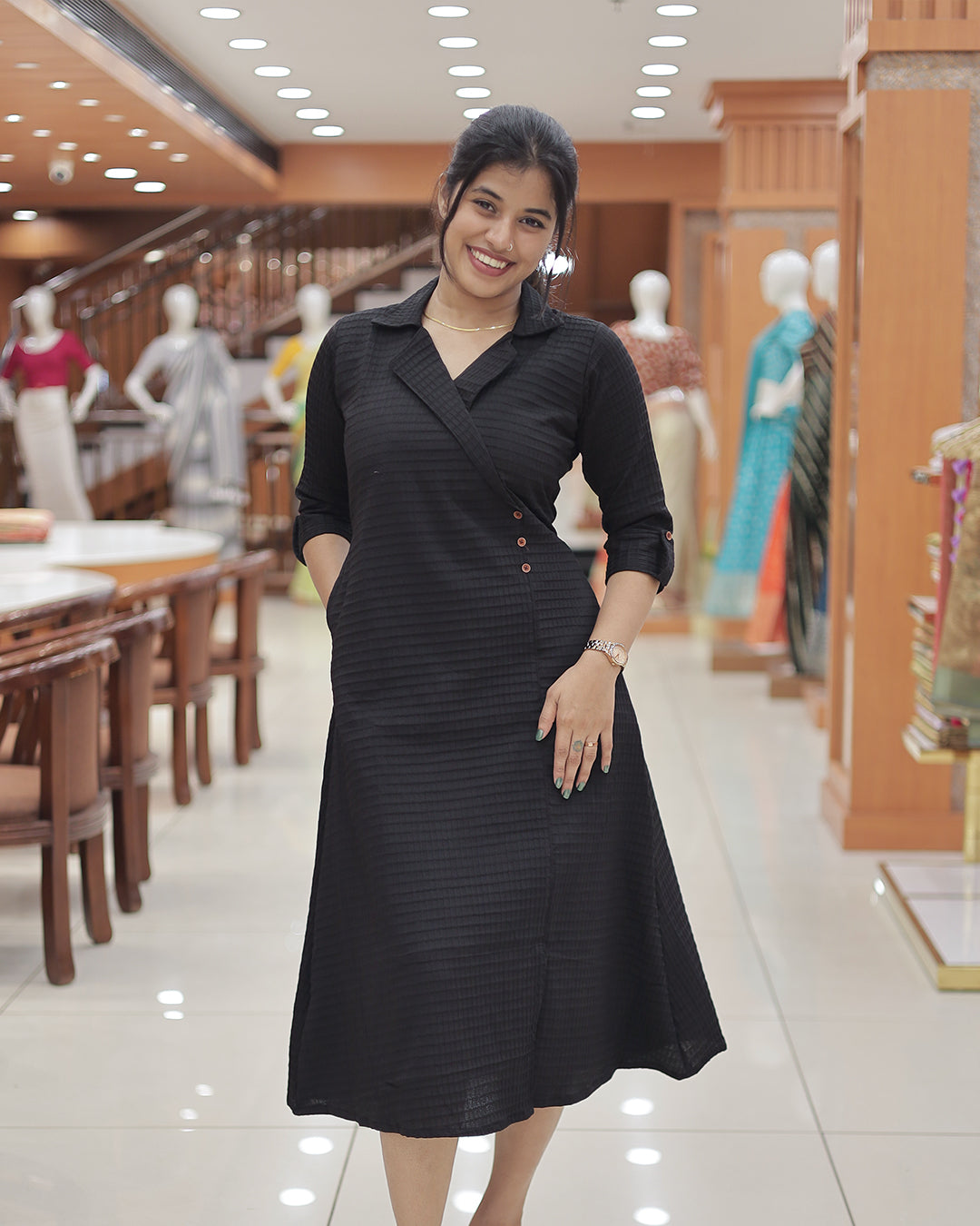 Women's wrap style Aline Kurti -R220