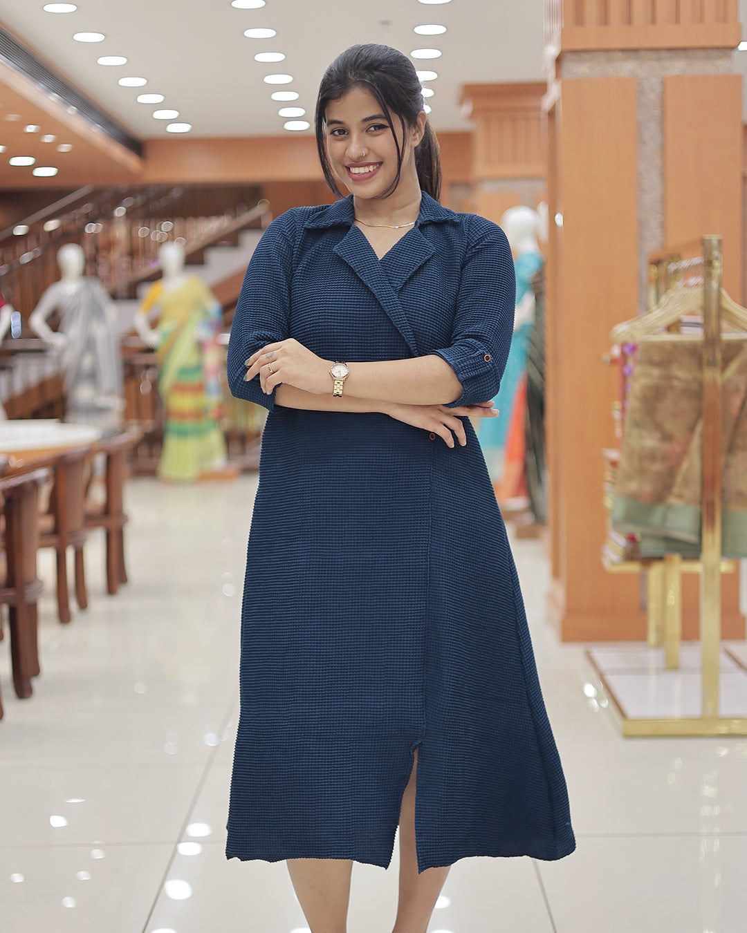 Women's wrap style Aline Kurti -R220