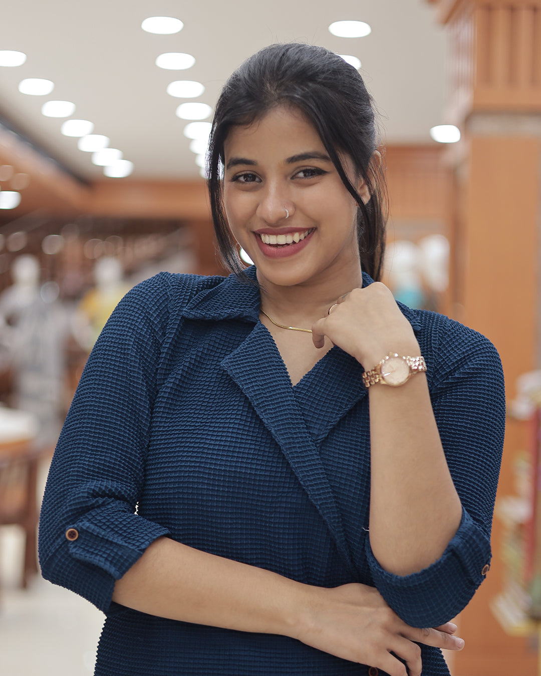 Women's wrap style Aline Kurti -R220