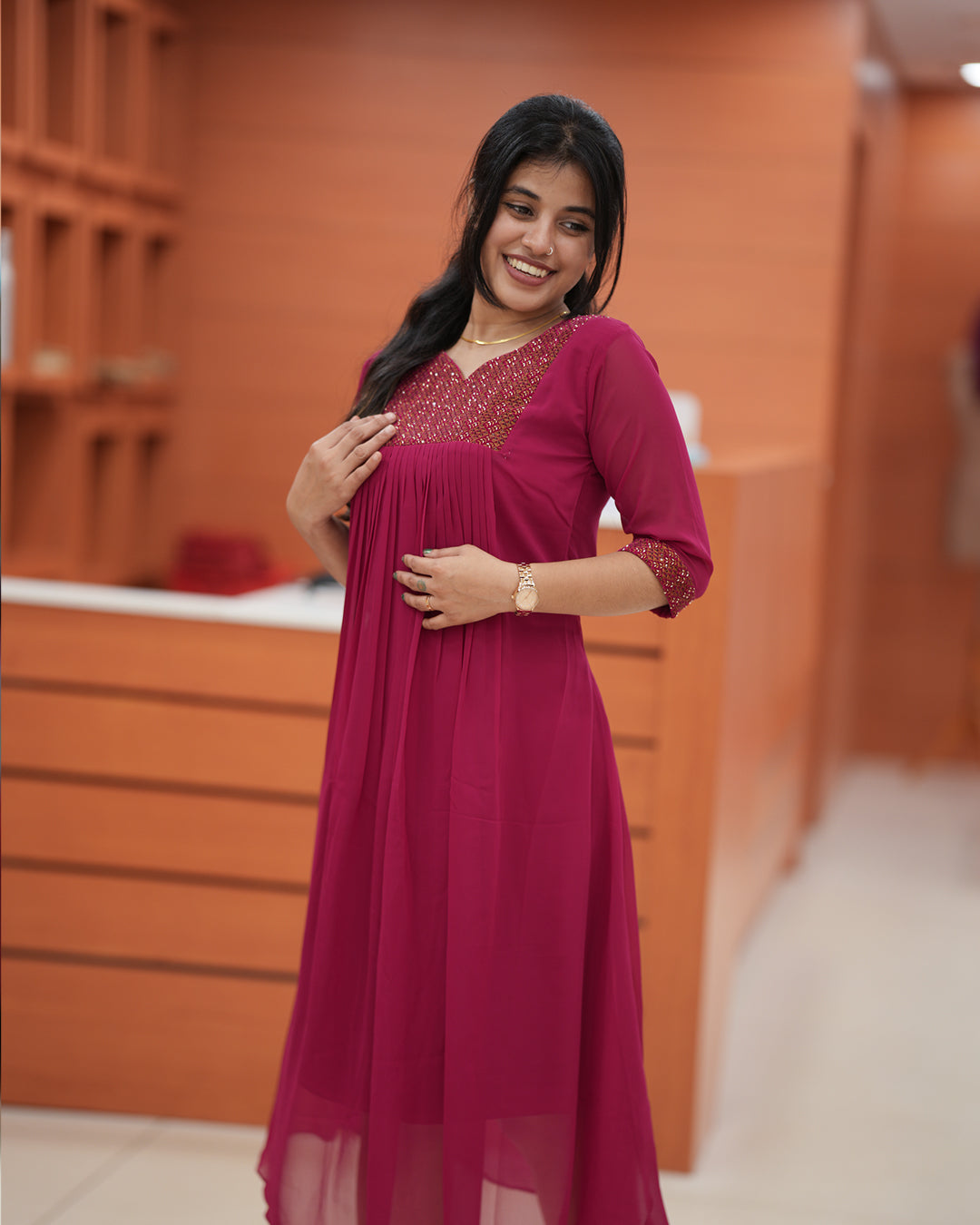 Women's Georgette Aline Kurti - R235