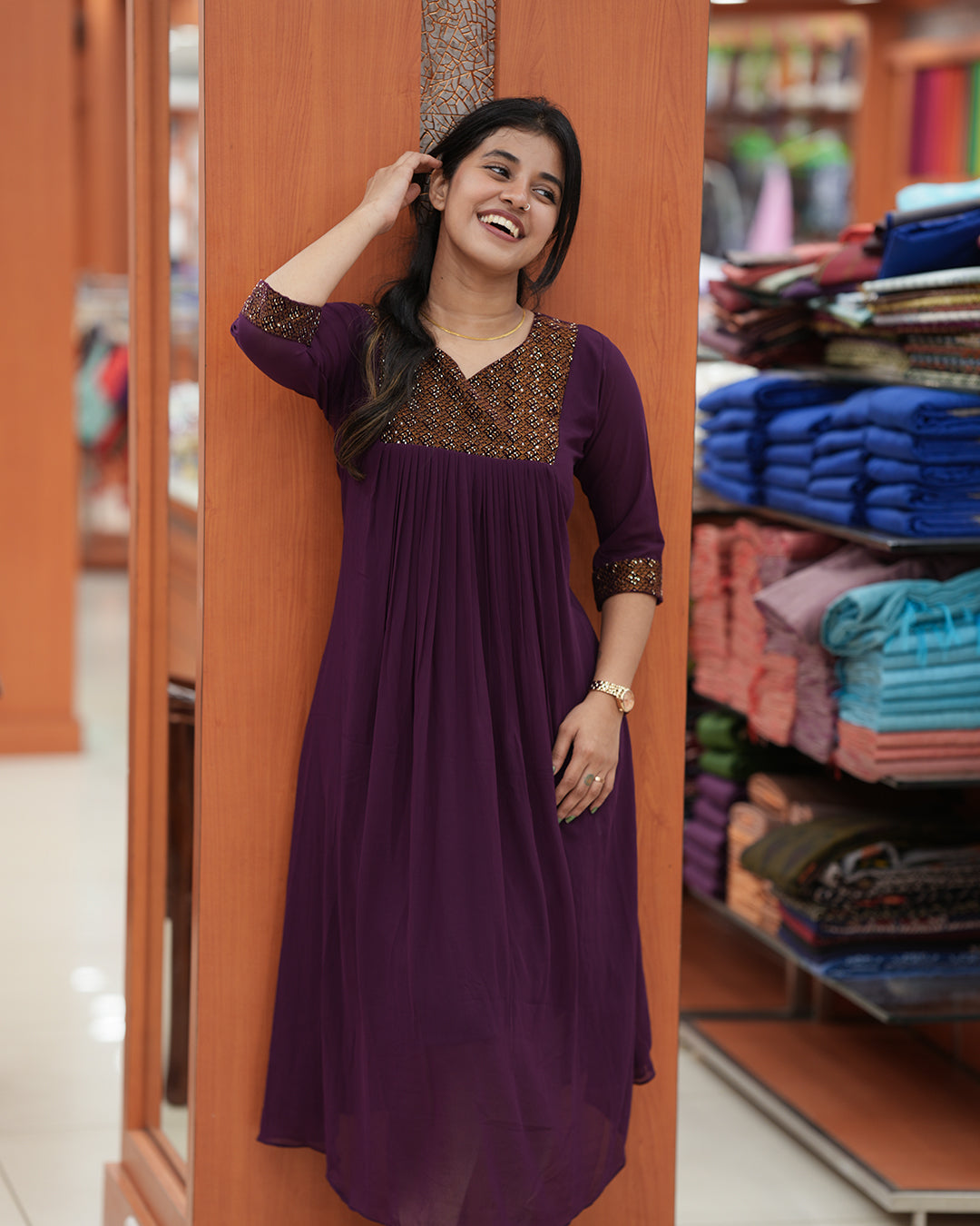 Women's Georgette Aline Kurti - R235