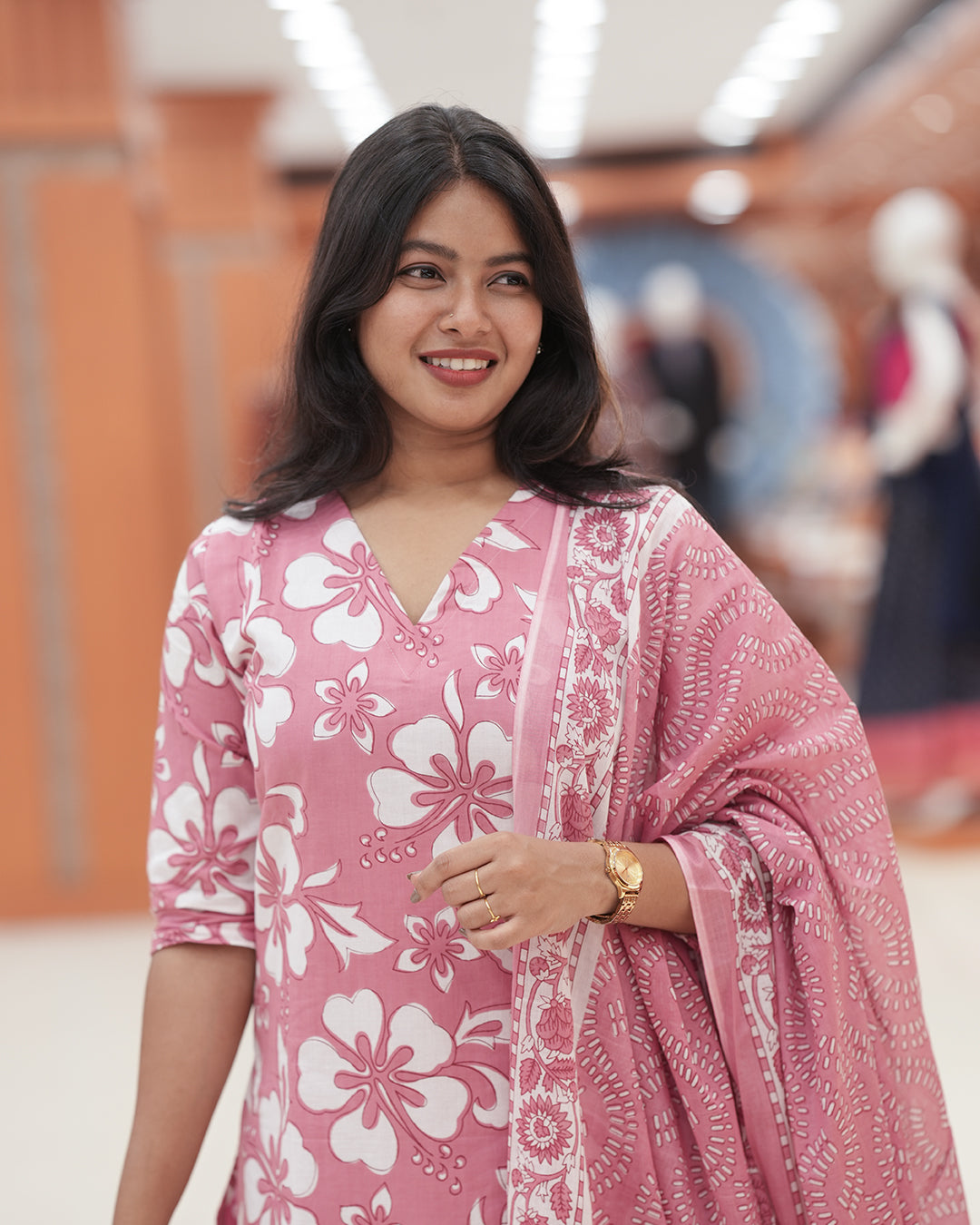 Women's Pure Cotton 3-Piece Salwar Suit Set -R249