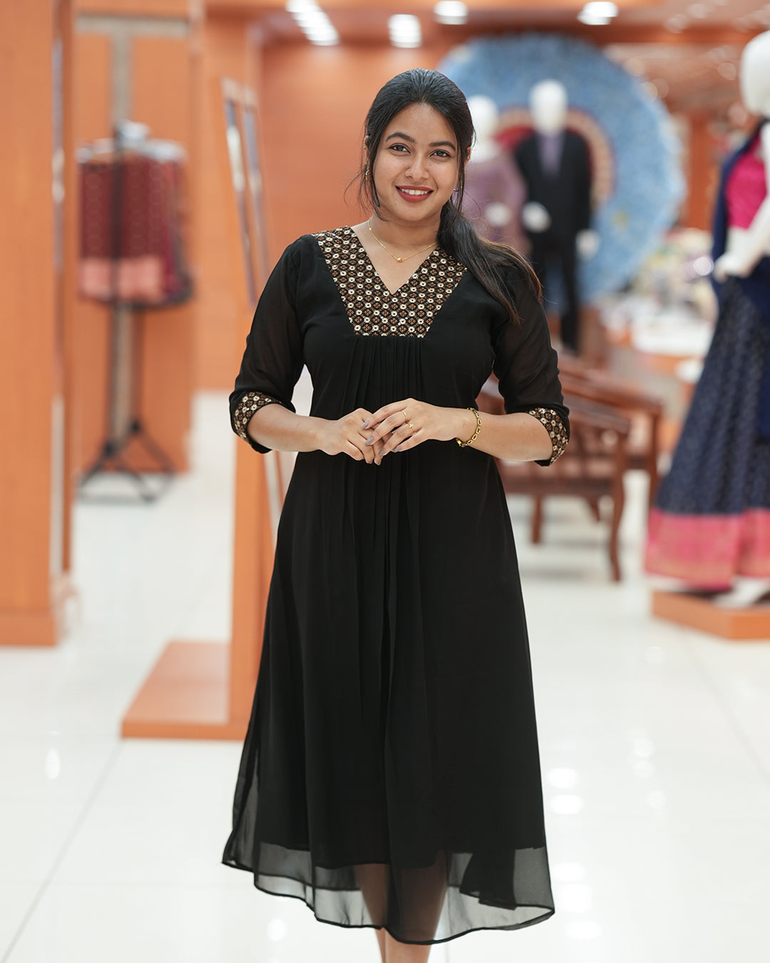 Women's Georgette A-line Kurti - R257