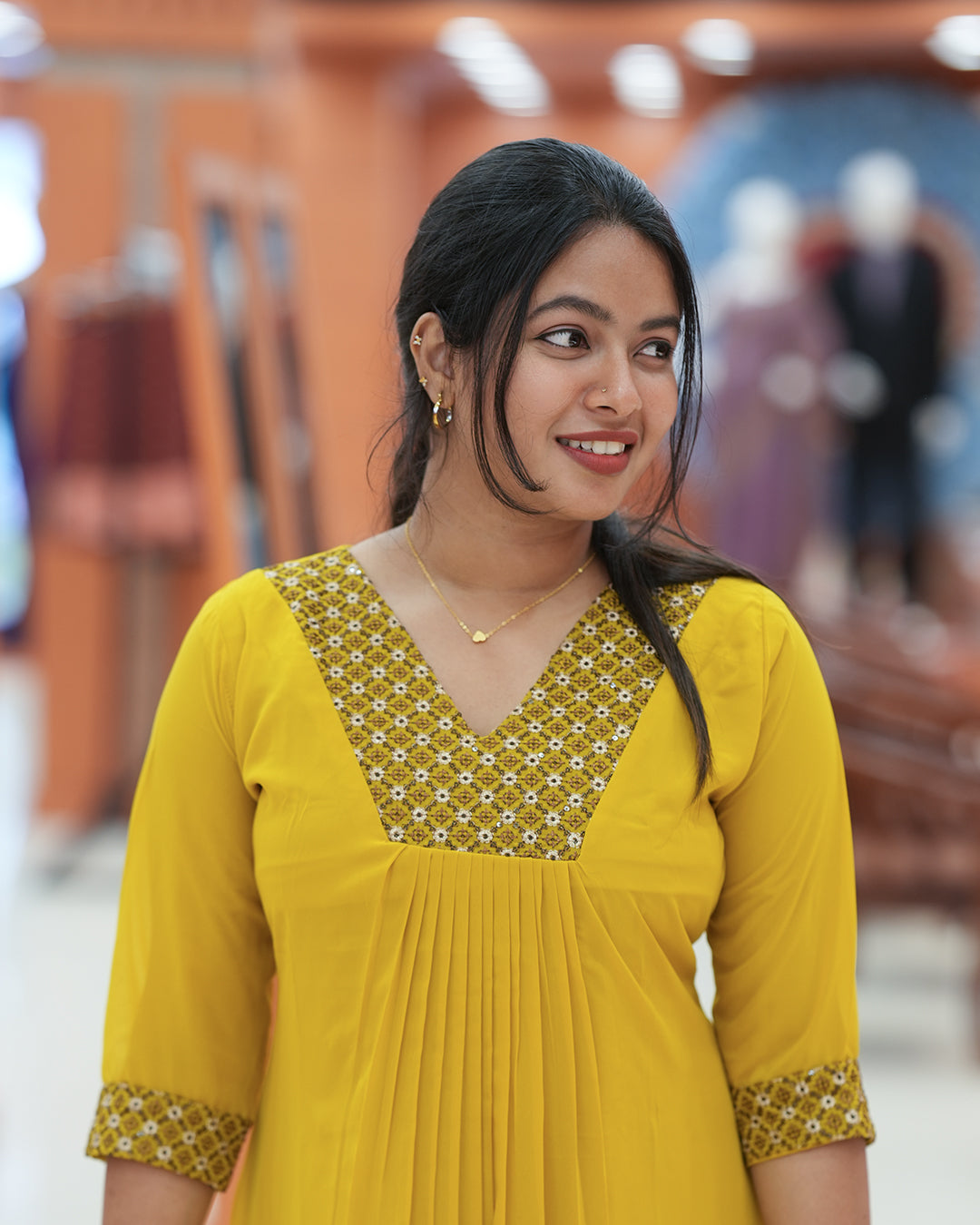 Women's Georgette A-line Kurti - R257