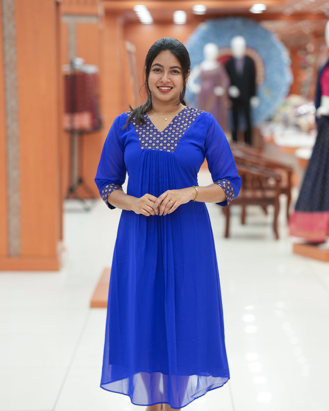 Women's Georgette A-line Kurti - R257