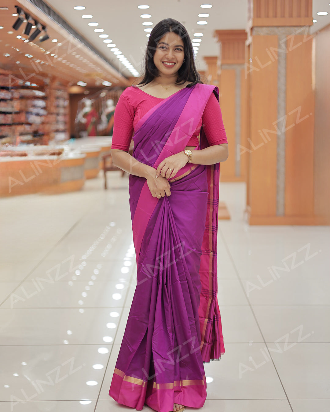 Arani Silk Plain Saree -R414