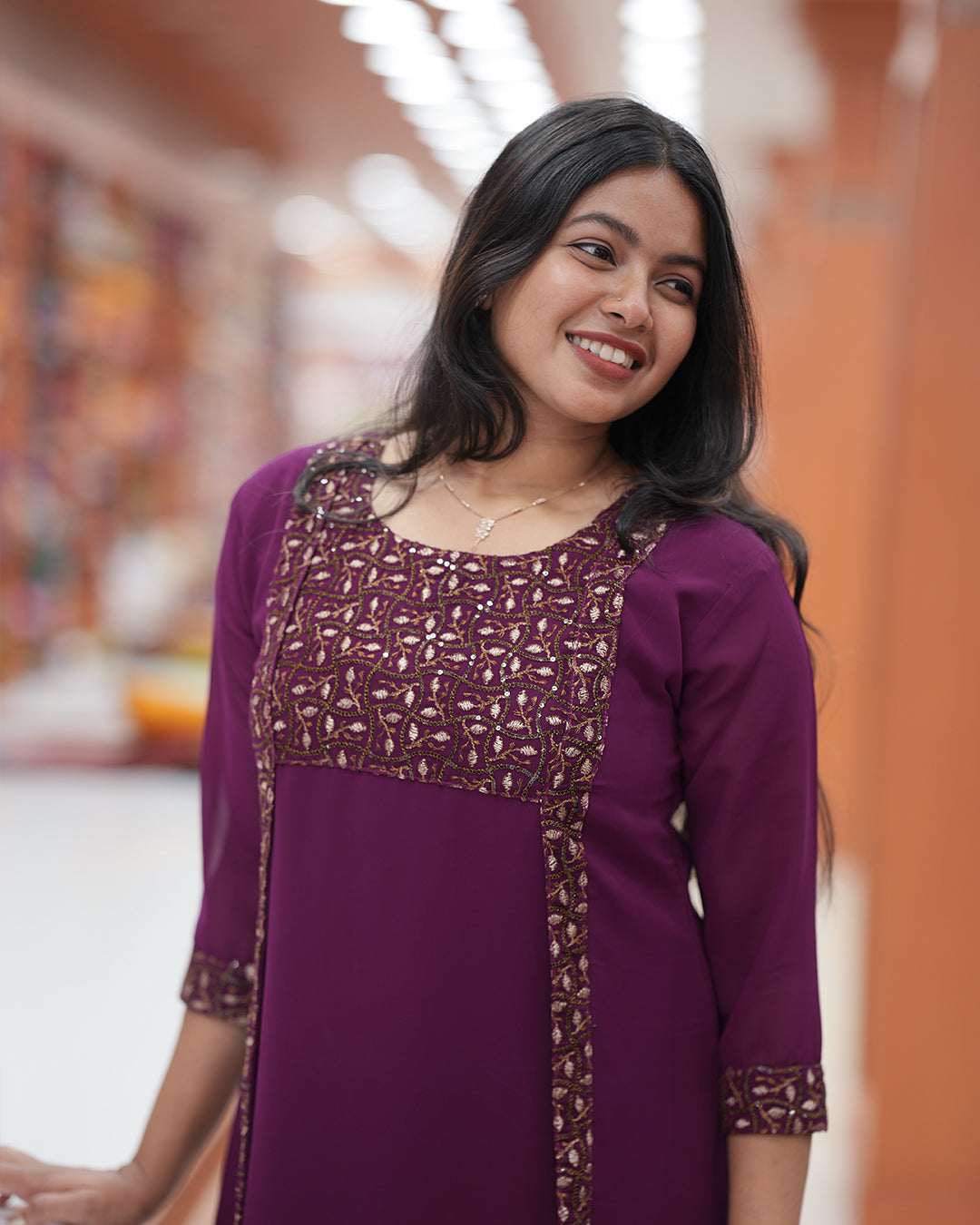 Women's Function wear Jacket Kurti - R420