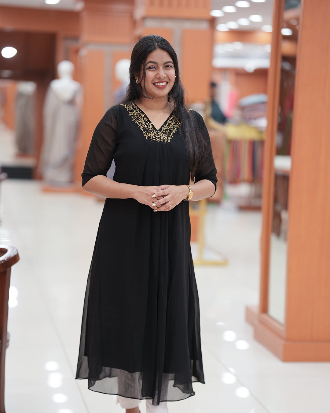 Women's Handworked Aline Kurti -R421