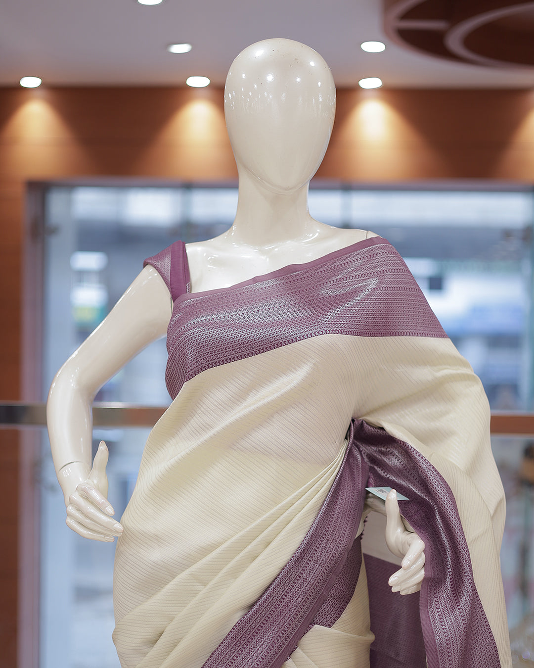 Womens Brocade Silks Saree contrast - R424