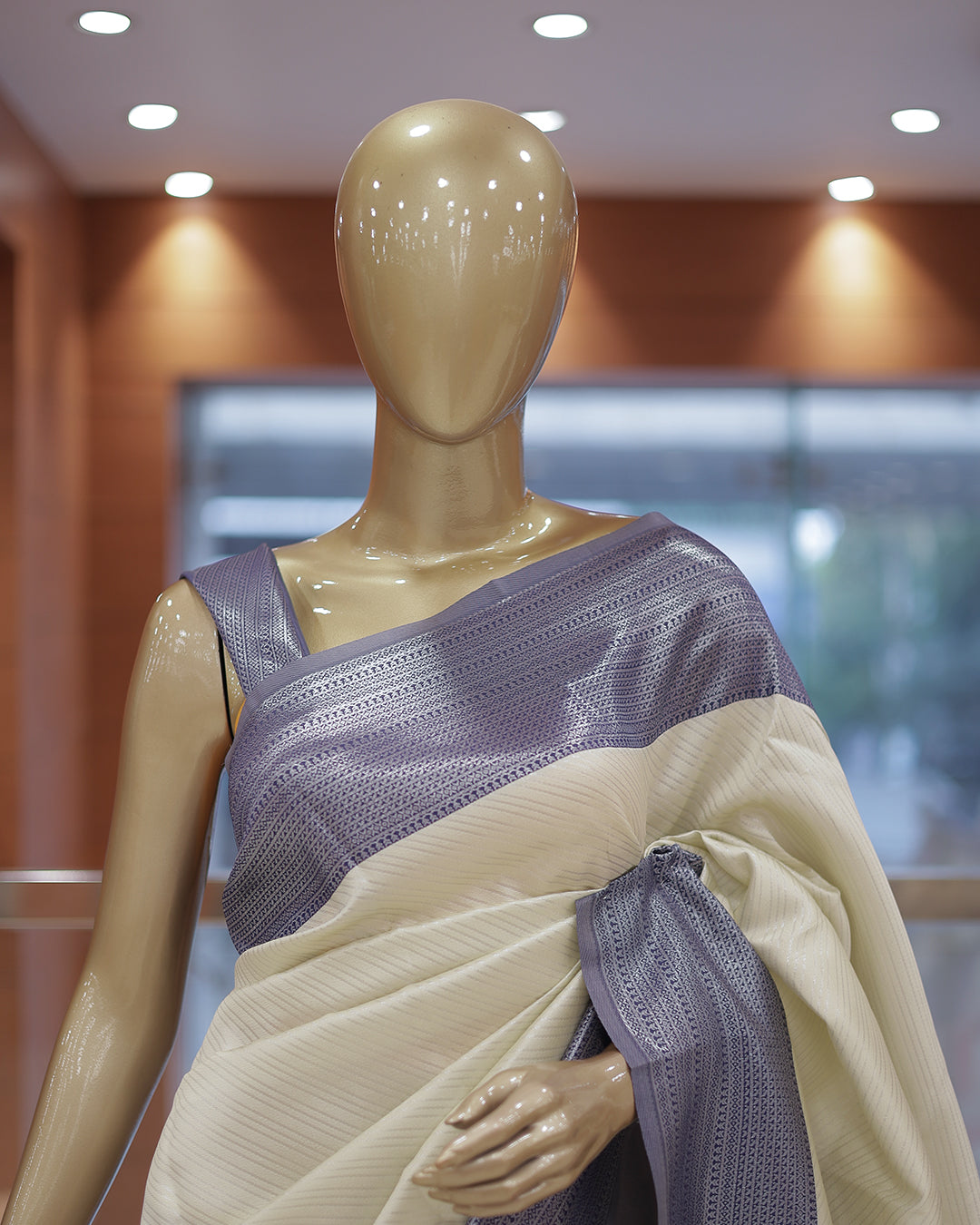 Womens Brocade Silks Saree contrast - R424