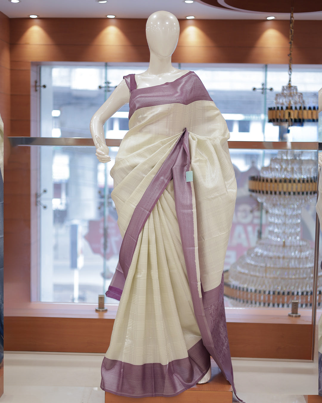 Womens Contrast Semi Silk Saree - R424