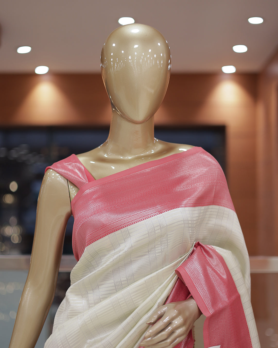 Womens Contrast Semi Silk Saree - R424