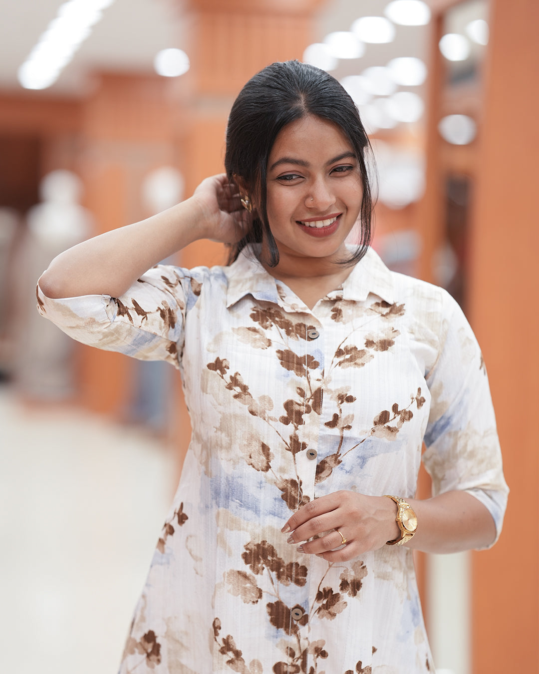 Women's Printed Co-ord Set -R427