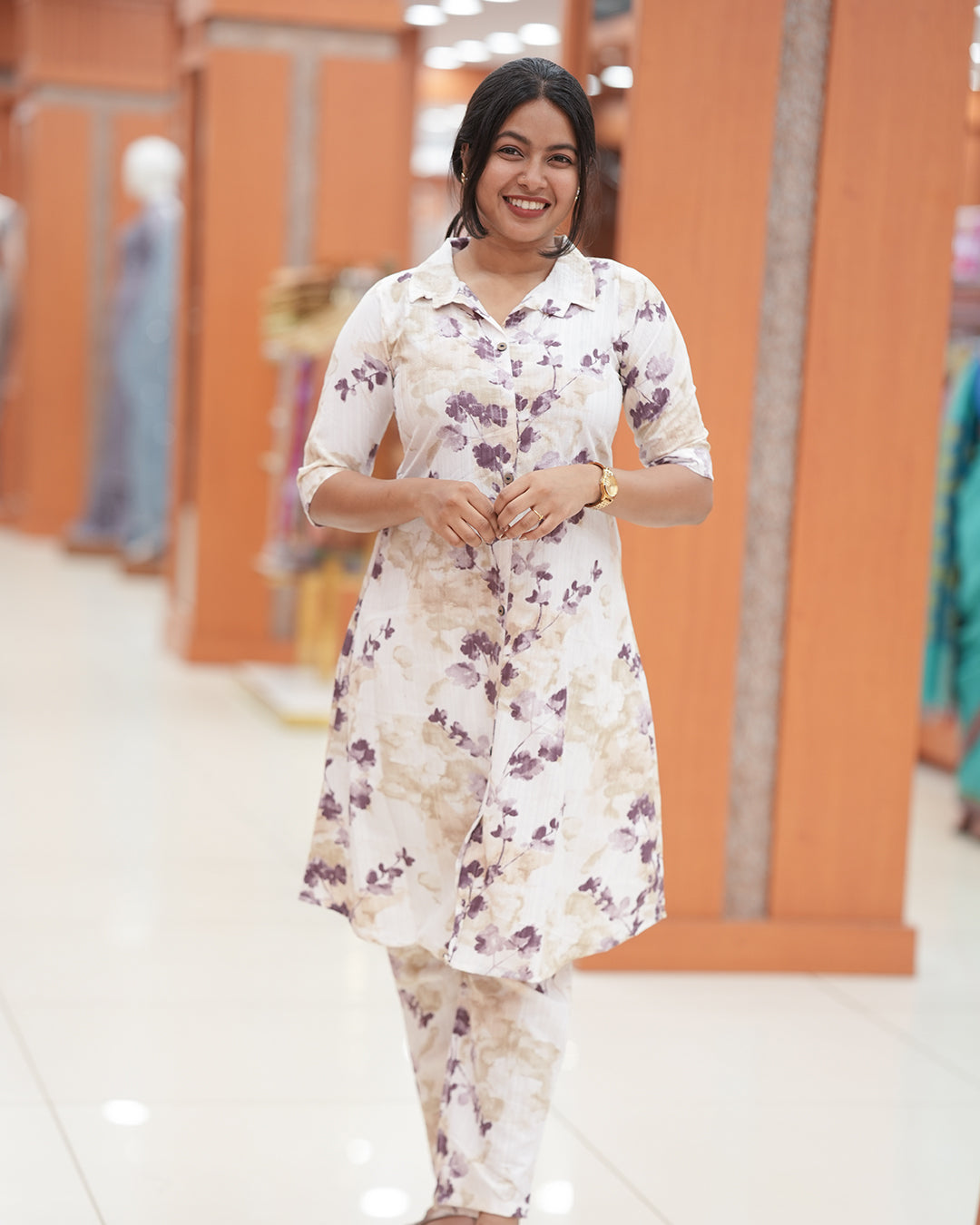 Women's Printed Co-ord Set -R427