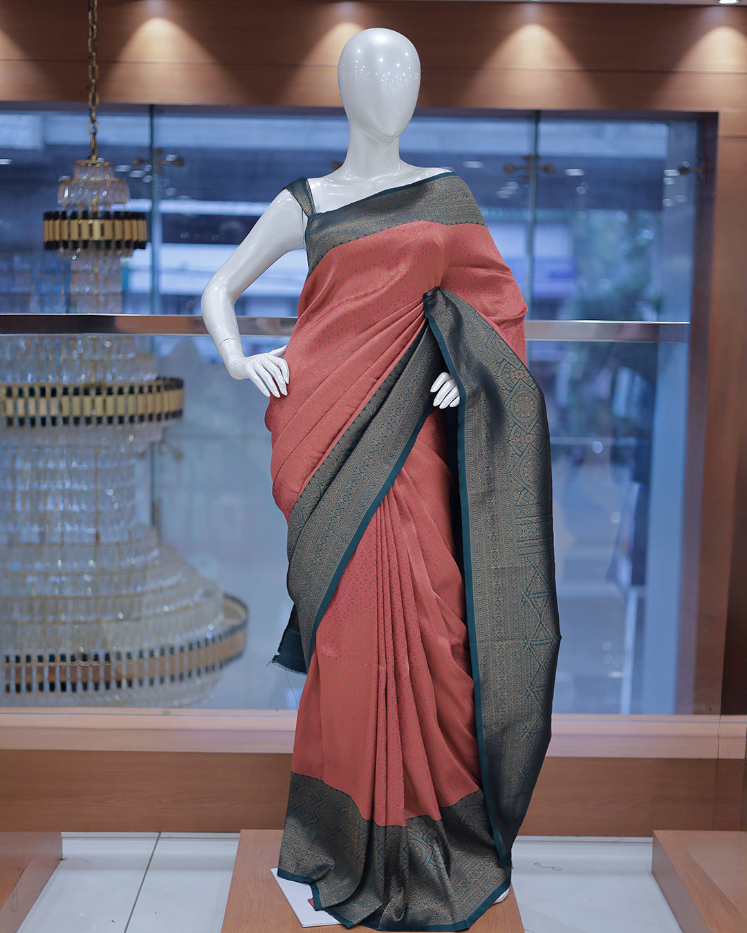 Womens Brocade Silks Saree - R428