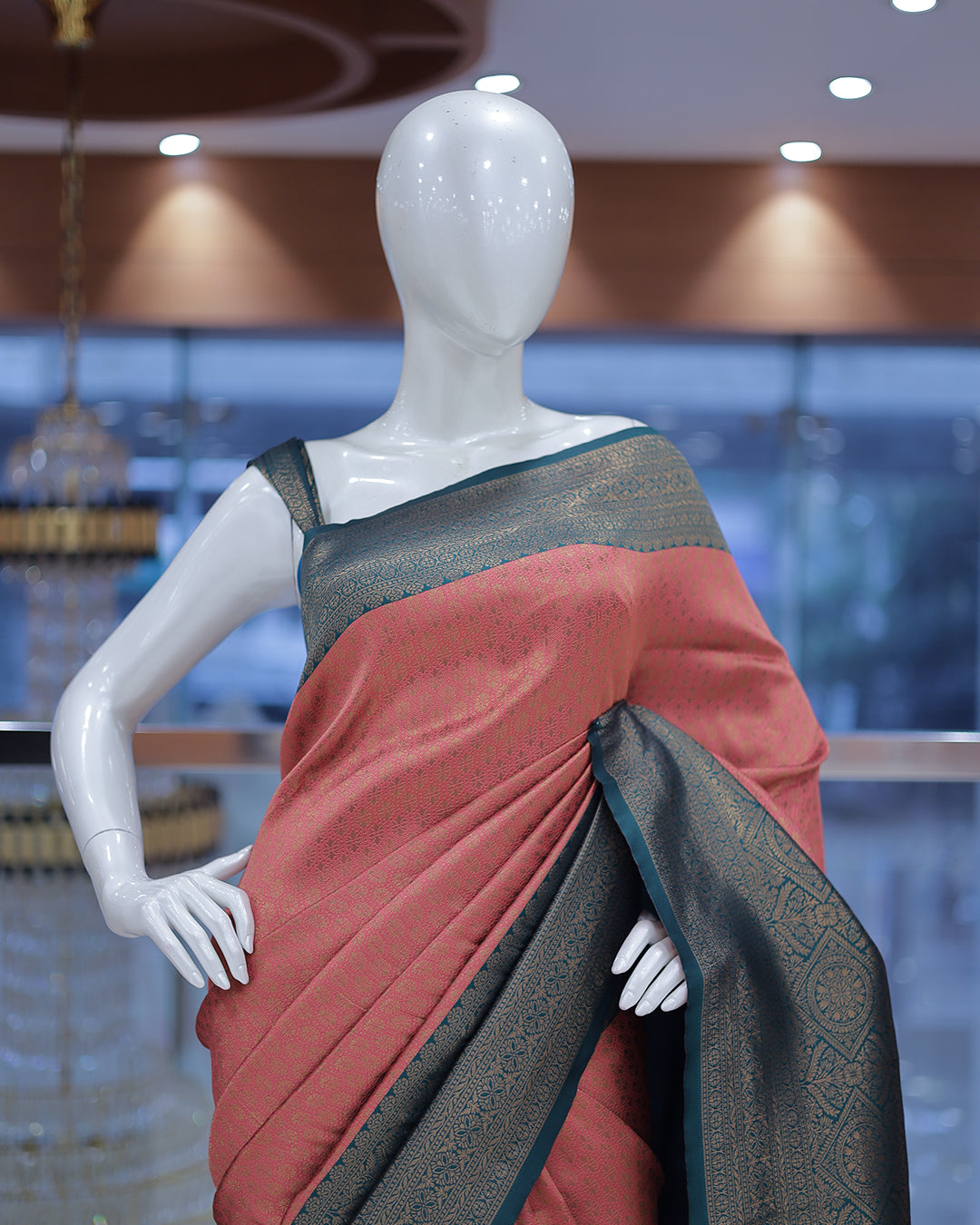 Womens Brocade Silks Saree - R428