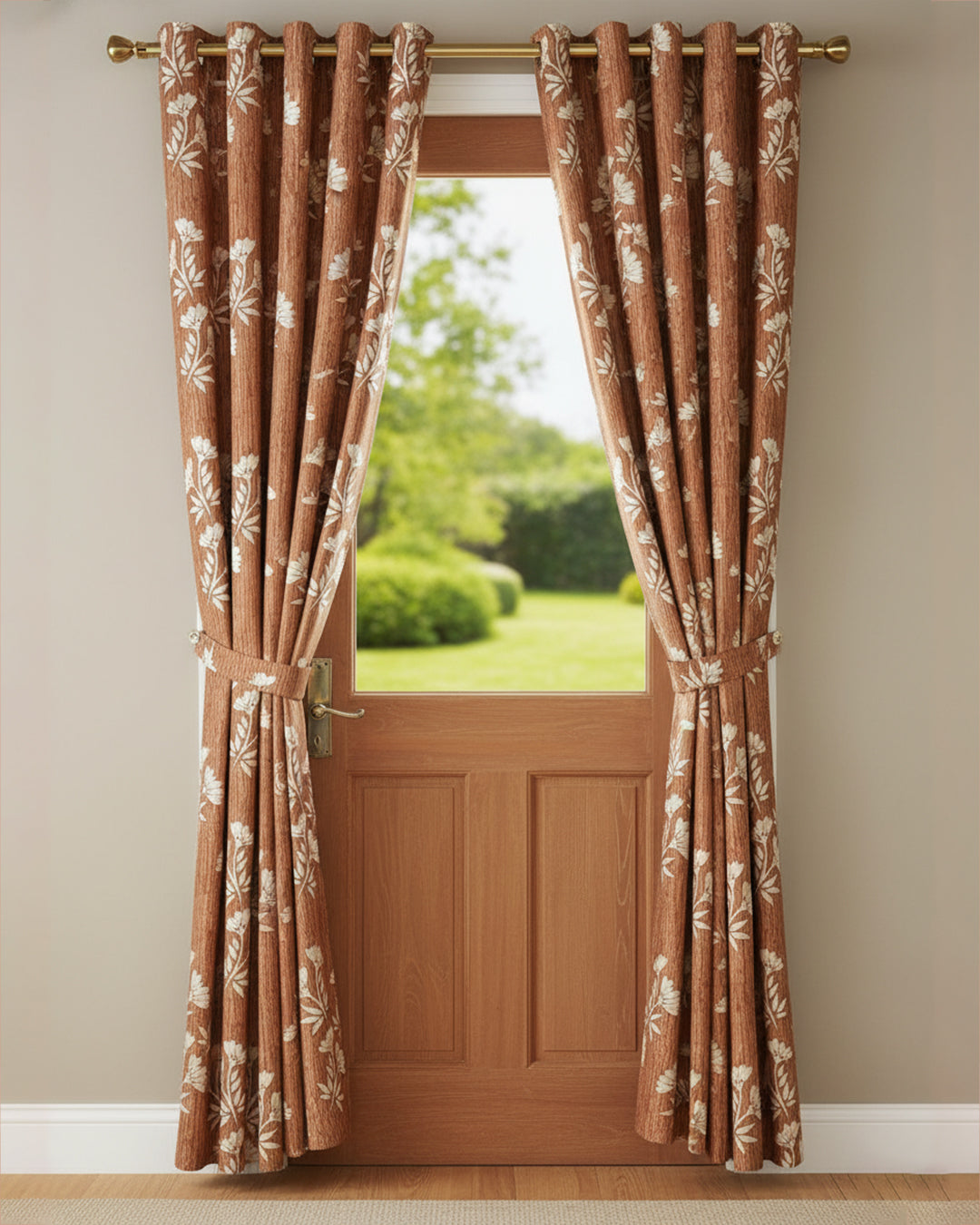 Curtains ( Brick Red ) - R429