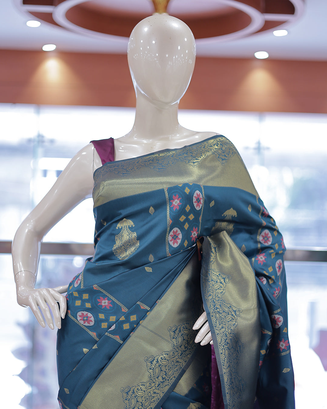 Elegant Semi Silk Saree for women with Rich Pallu – Violet- R435