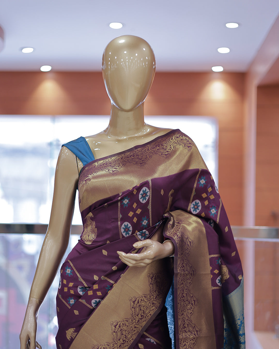 Elegant Semi Silk Saree for women with Rich Pallu – Violet- R435