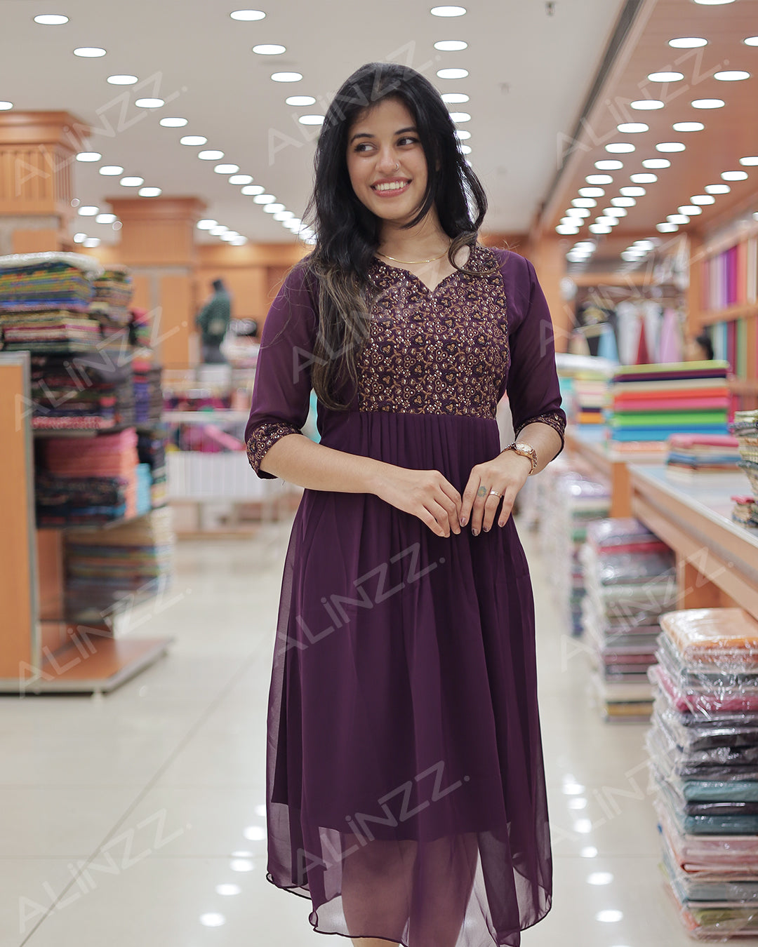 Elegant Georgette Feeding Kurti for Women- R459