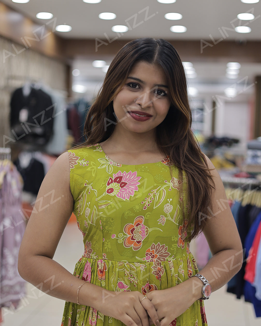 Trendy Rayon Floral Print Women's Frock - R463