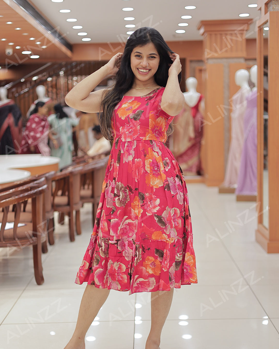 Women's print Frock - R464
