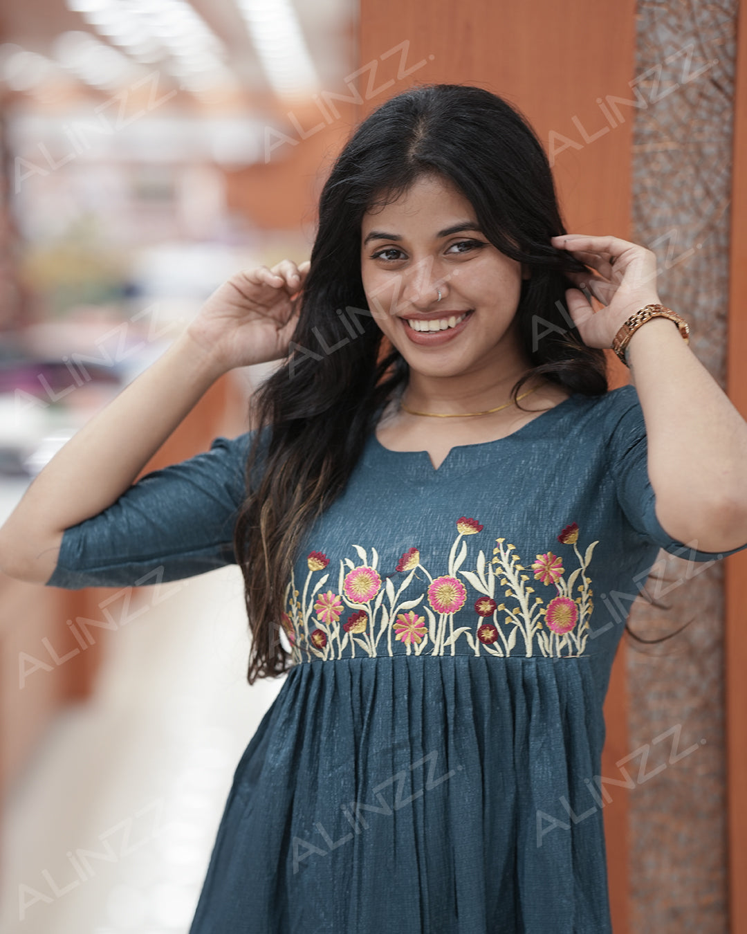 Women's A-line kurti-R466