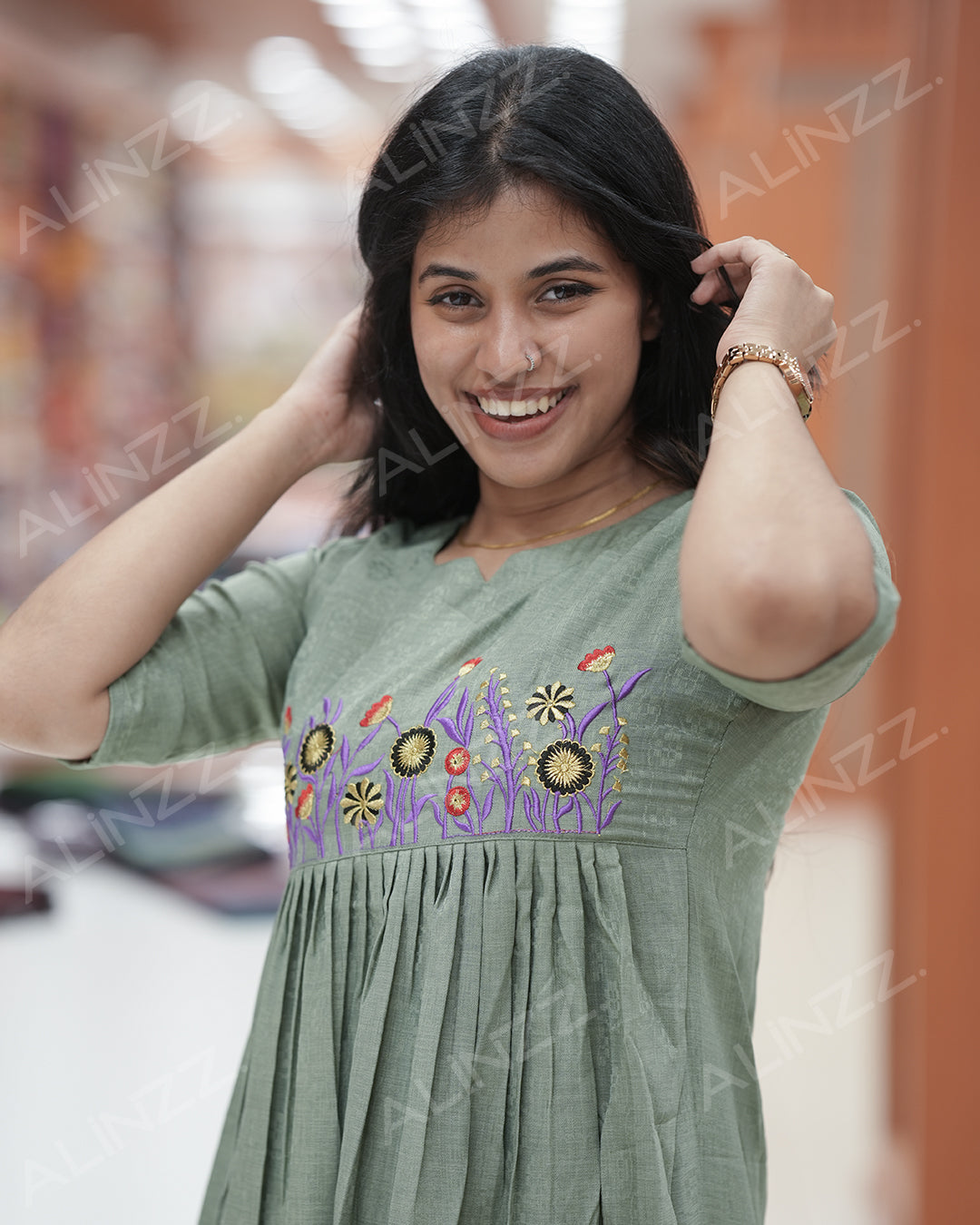 Women's A-line kurti-R466