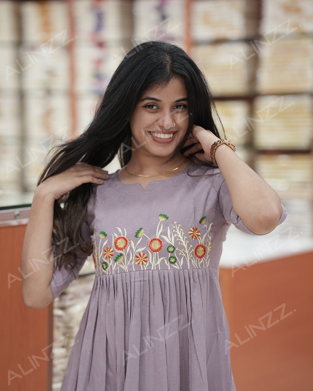 Women's A-line kurti-R466