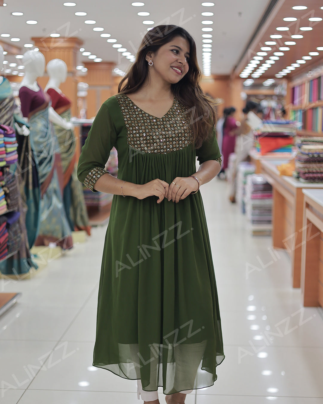 Women’s A-Line Georgette Kurti - R470