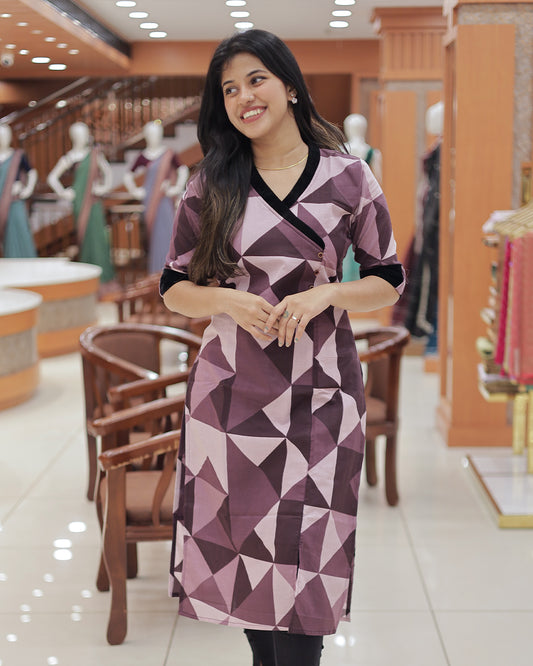 Women’s Wrap Style Slitted Kurti  -R801