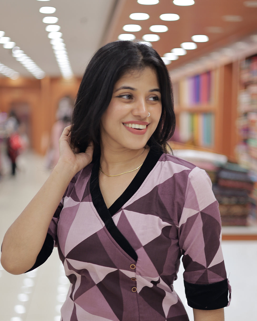 Women’s Wrap Style Slitted Kurti -R801