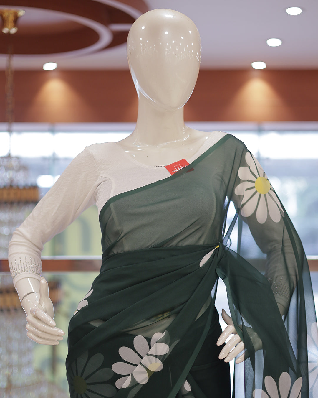 Georgette Floral Print Saree -R202