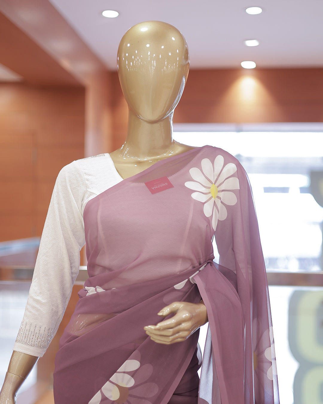 Georgette Floral Print Saree -R202