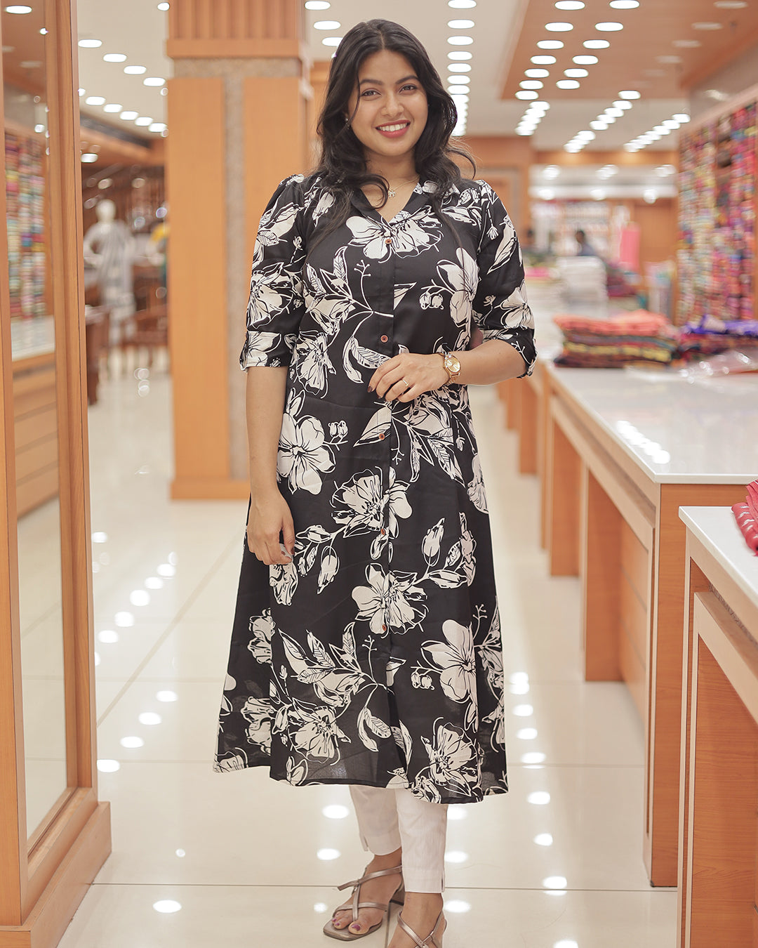 Women's Casual A-line kurti -R204