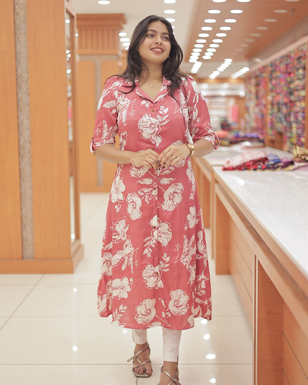 Women's Casual A-line kurti -R204