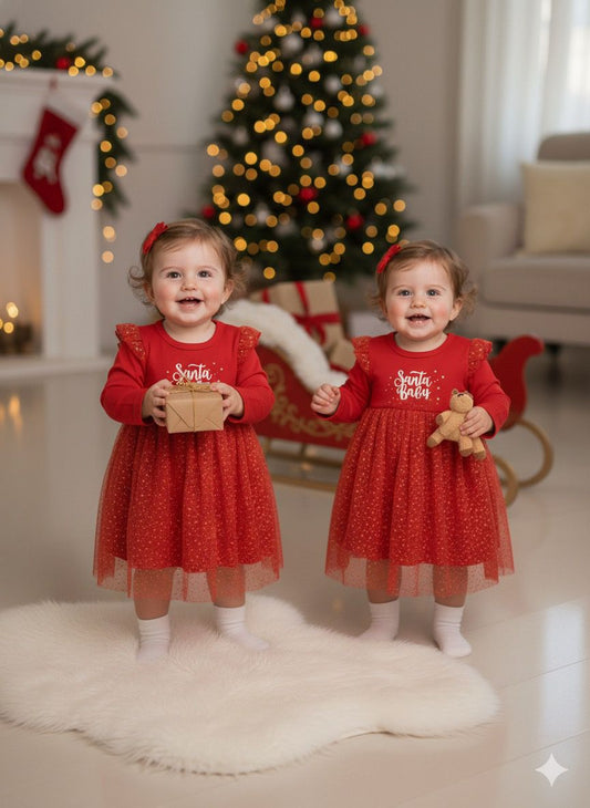 Christmas Celebration Santa Baby Dress - R534/2
