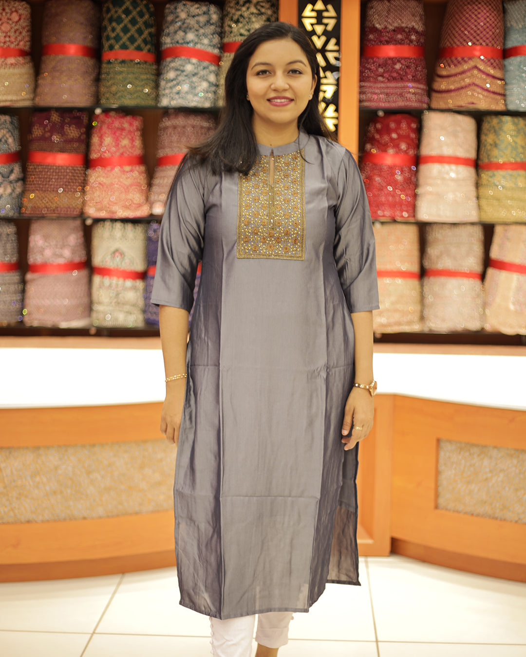 Women's Slited Kurthi- 1245