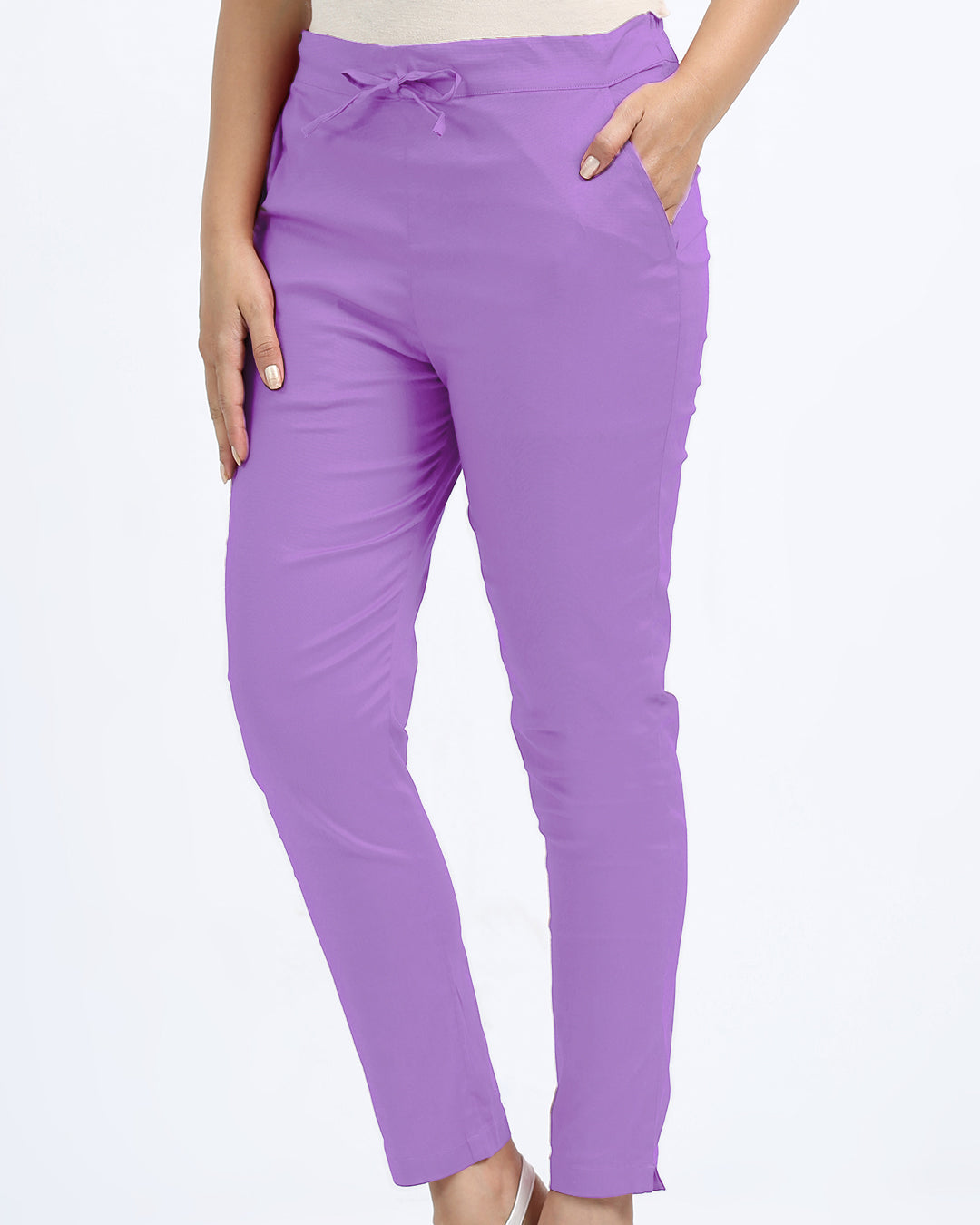 Women's Cotton Lycra Cigarette Pant -1153