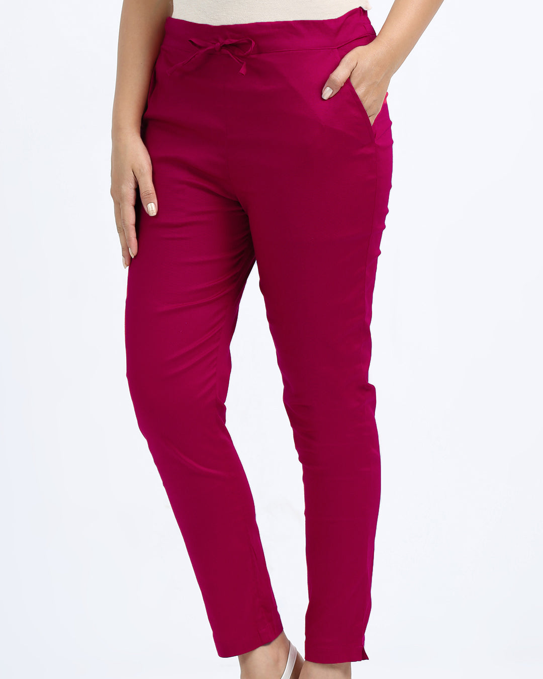 Women's Cotton Lycra Cigarette Pant -1153