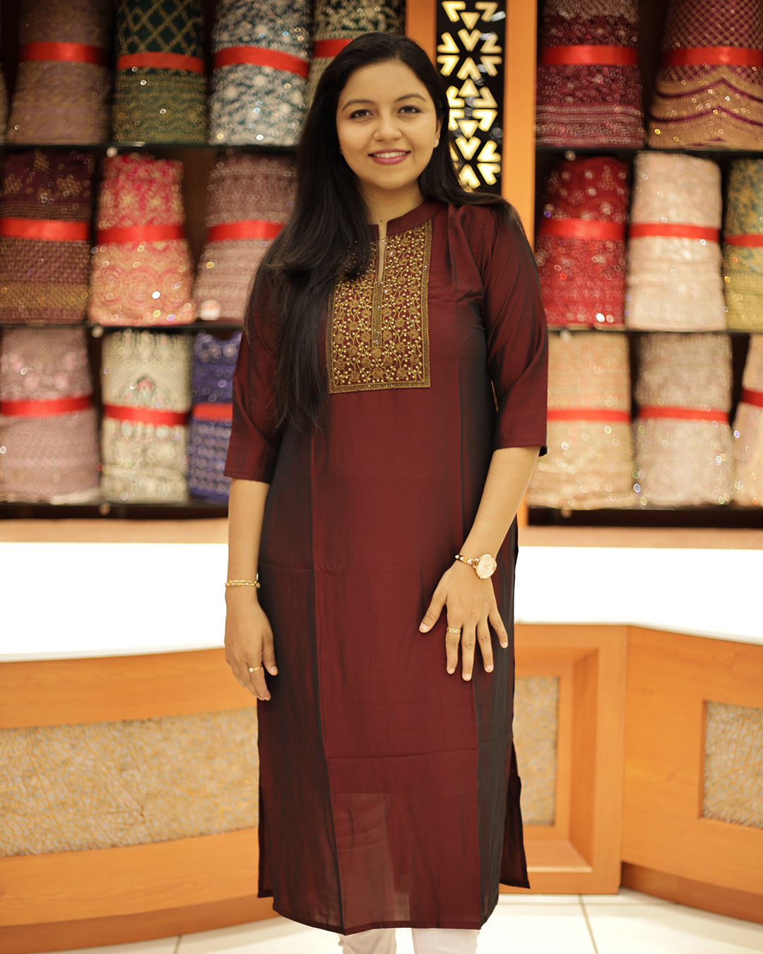 Women's Slited Kurthi- 1245