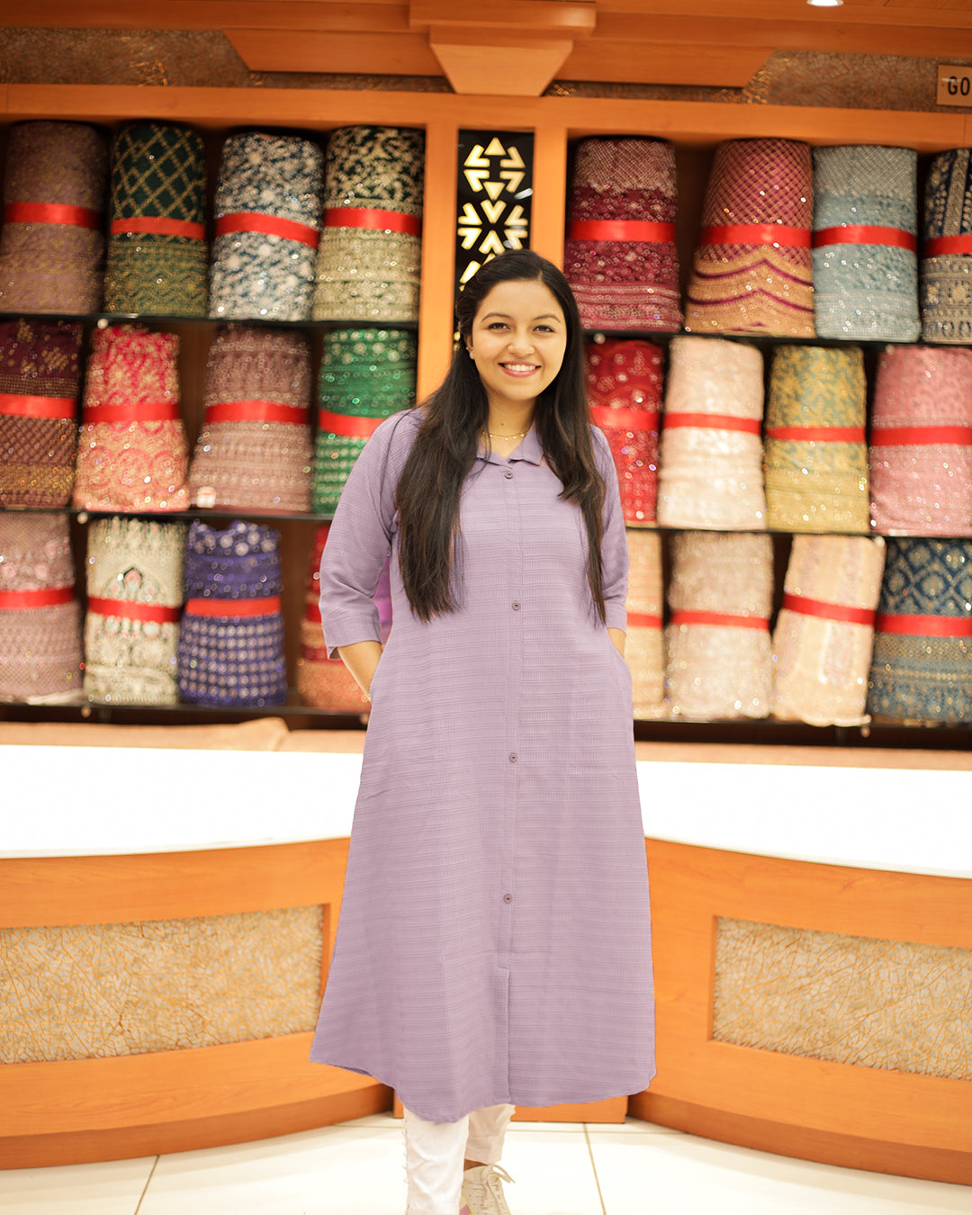 Women's A-line Kurthi- 1244