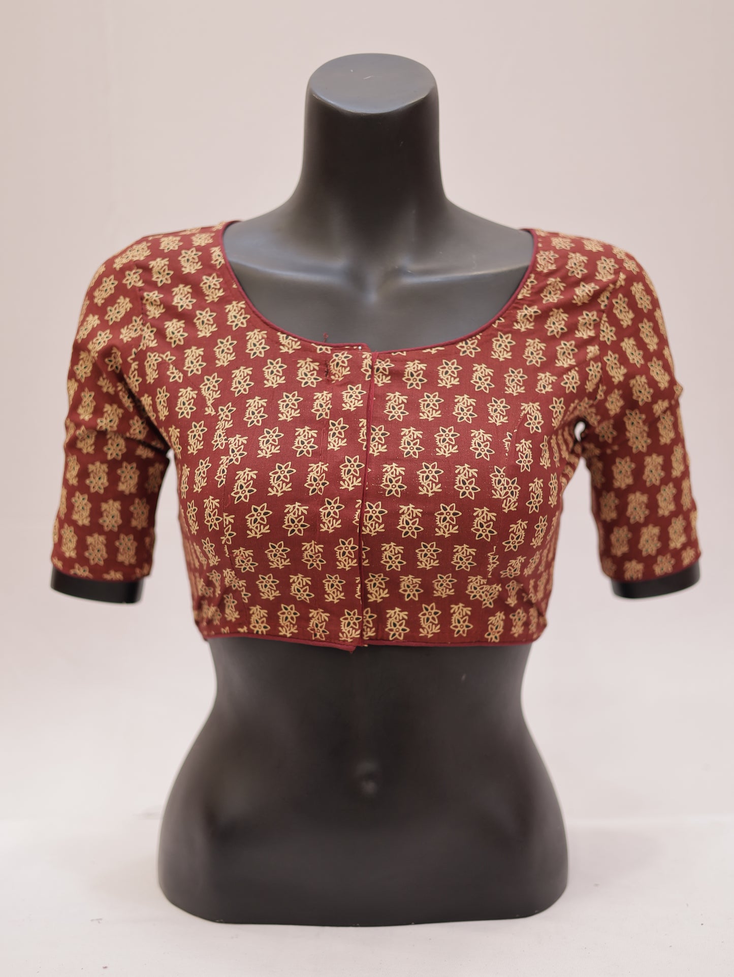 Ready to Wear Cotton Ajrak Printed Blouse -G307