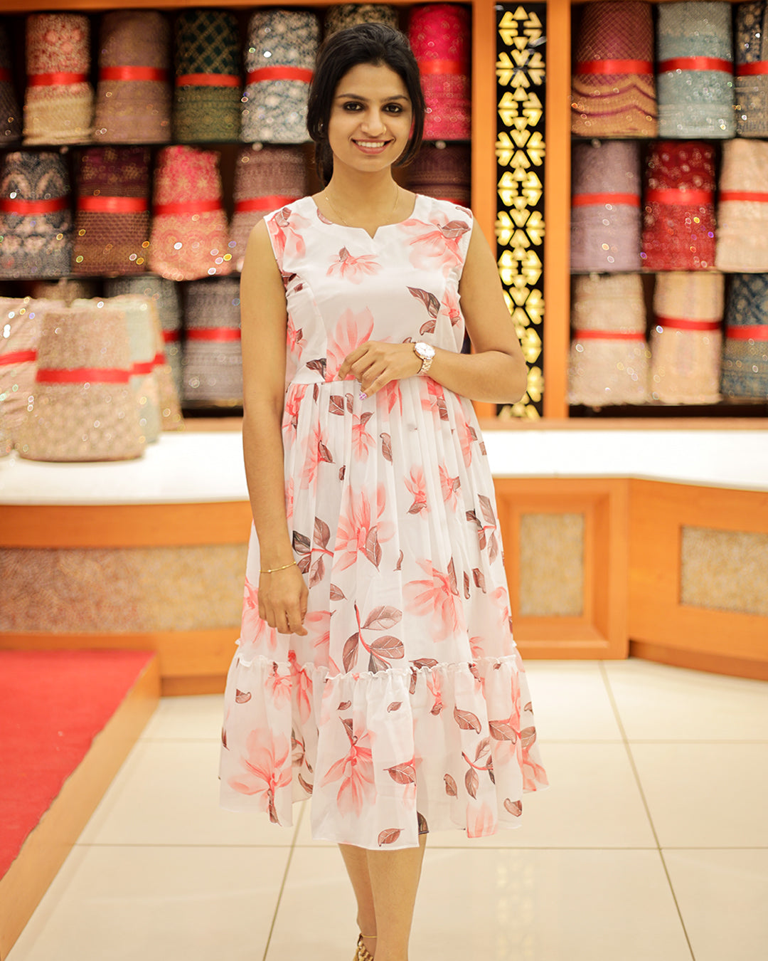 Women's Printed Frock - 1236